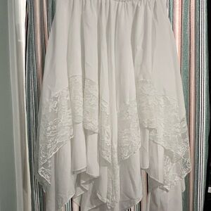 Elegant White Lace Women's Skirt